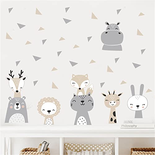 Wandsticker Wald Tiere Kinder Wandtattoo, Stern Wandaufkleber DIY Kinderzimmer Deko Aufkleber, Kinder Babyzimmer Wohnzimmer Schlafzimmer (A) von Sarah Duke