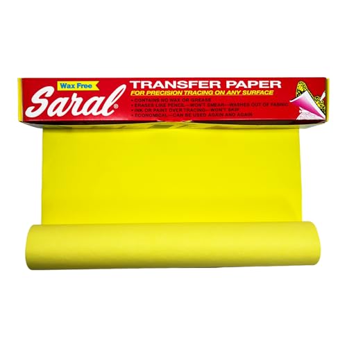 SARAL Gelbes Wachspapier für präzises Nachzeichnen auf jeder Oberfläche, 30,5 cm x 3,6 m Rolle SARAL Gelbes Wachspapier für präzises Nachzeichnen auf jeder Oberfläche, 30,5 cm x 3,6 m Rolle von Saral