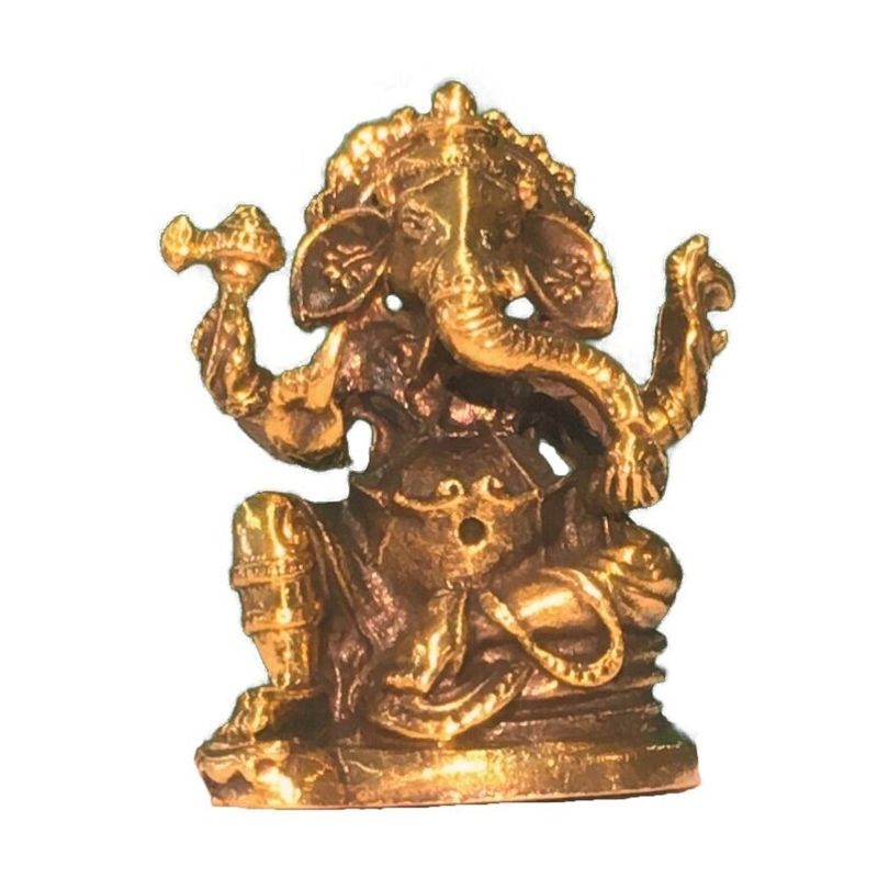 Ganesha Sitzend Messing von Saraswati
