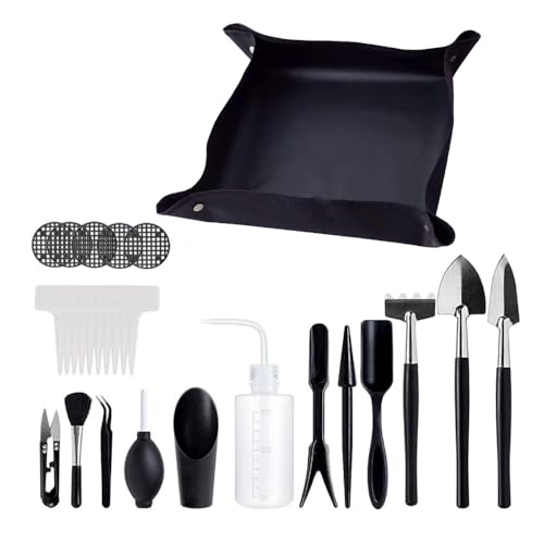 Sarini 28-teiliges Mini-Gartenwerkzeug-Set, Sukkulenten-Umpflanzwerkzeuge, Pflanz-Handwerkzeug-Set für die Pflanzenpflege von Miniatur-Kakteen und Bonsai-Gartenpflanzen Sarini 28-teiliges Mini-Gartenwerkzeug-Set, Sukkulenten-Umpflanzwerkzeuge, Pflanz-Handwerkzeug-Set für die Pflanzenpflege von Miniatur-Kakteen und Bonsai-Gartenpflanzen von Sarini