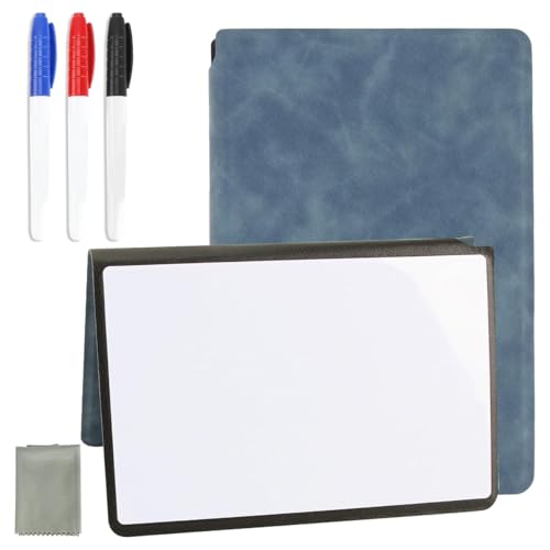 Sarini A5 wiederverwendbares, trocken abwischbares Notizbuch, weiße Tafel mit 3 Stiften für Büro, Business, Zuhause Sarini A5 wiederverwendbares, trocken abwischbares Notizbuch, weiße Tafel mit 3 Stiften für Büro, Business, Zuhause von Sarini