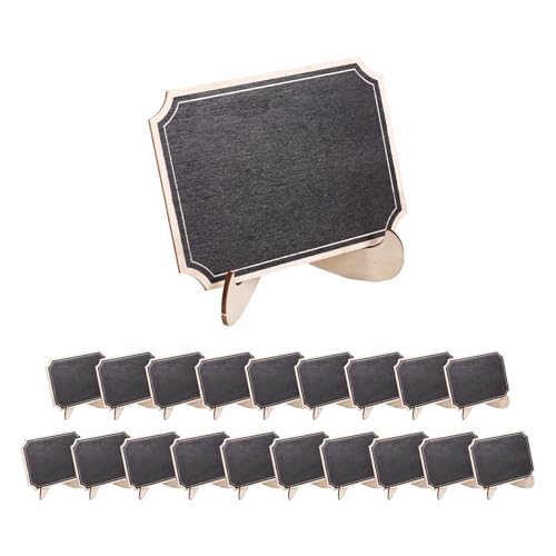 Sarngk 20Er Pack Mini Kreidetafeln Mit Unterstuetzung Staffeleien Staender, Tischkarten Kleines Rechteck Kleine Hoelzerne Tafel Fuer Lebensmitteletikett Tisch Message Board Zeichen Sarngk 20Er Pack Mini Kreidetafeln Mit Unterstuetzung Staffeleien Staender, Tischkarten Kleines Rechteck Kleine Hoelzerne Tafel Fuer Lebensmitteletikett Tisch Message Board Zeichen von Sarngk