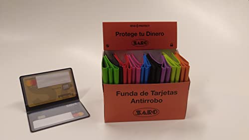 Doppelseitige Kartenhalter für 4 Karten in verschiedenen Farben, 65 x 95 mm von Saro