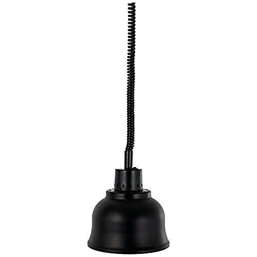 SARO Buffet Wärmelampe CURTIS - Lampe zur Wärme-Erhaltung von Lebensmitteln und Speisen (Infrarot-Lampe, individuell höhenverstellbar, robustes Leichtmetall, beständiges Sprialkabel) schwarz von Saro