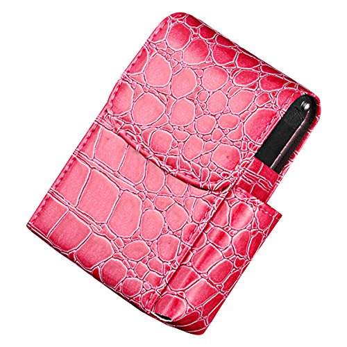 Sasairy Herren Krokodilmuster CIGARETTE_CASE mit Magnetverschluss, rot, für 10 Zigaretten von Sasairy
