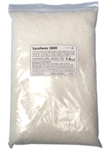 2 kg microcrystaline Wachs – Sasol 1800 – Für Kosmetika/Kerzenherstellung von Sasol