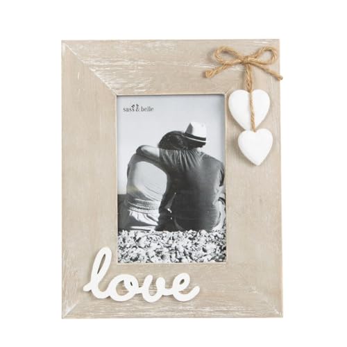 Sass & Belle Bilderrahmen Holz Natur weiß Love mit Herz Anhänger 19x24cm Sass & Belle Bilderrahmen Holz Natur weiß Love mit Herz Anhänger 19x24cm von Sass & Belle