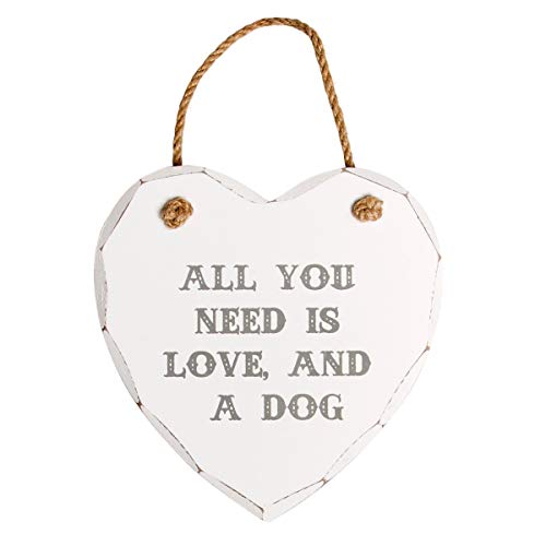 Sass & Belle Herz-Schild – All You Need is Love and a Dog von Sass & Belle