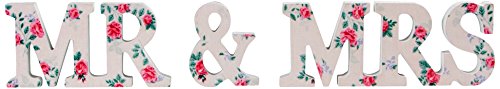 Schriftzug Buchstaben Mr & Mrs Flower Print - pink/rosa Hochzeitsdekoration Schriftzug Buchstaben Mr & Mrs Flower Print - pink/rosa Hochzeitsdekoration von Sass & Belle