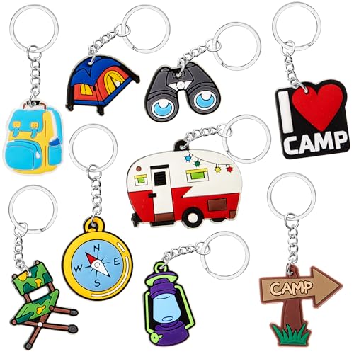 Sasylvia 72 Stück Camping Party Favors Schlüsselanhänger 9 Stile Camping Thema Geburtstag Party Dekorationen Geschenk für Frauen Männer Zubehör Sasylvia 72 Stück Camping Party Favors Schlüsselanhänger 9 Stile Camping Thema Geburtstag Party Dekorationen Geschenk für Frauen Männer Zubehör von Sasylvia