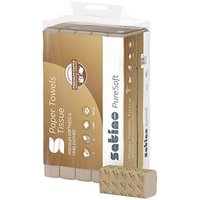 Satino Papierhandtücher 277579 PureSoft Zick-Zack-Falzung 2-lagig 3.200 Tücher von Satino