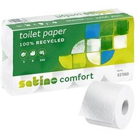 Satino by wepa Toilettenpapier comfort 3-lagig Recyclingpapier, 8 Rollen von Satino by wepa
