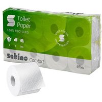 Satino by wepa Toilettenpapier comfort 3-lagig Recyclingpapier, 8 Rollen von Satino by wepa