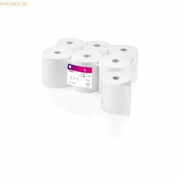 Satino Papierhandtuchrolle Prestige 317950 3-lagig 120m weiß 6 Stück von Satino