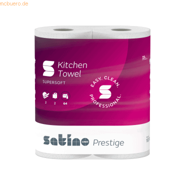Satino Küchenrolle Prestige 160740 2-lagig 2x64 Blatt von Satino