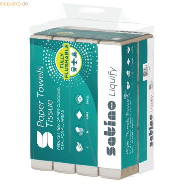 Satino Papierhandtuch Liquify 278071 2-lagig V-Falz 15x268 Blatt von Satino
