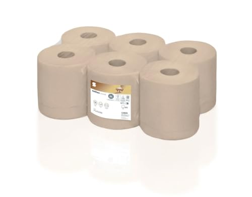 Satino PureSoft Papierhandtücher 2-lagig - 6x Großrolle Centerfeed mit 150m für extra lange Serviceintervalle - weich, umweltschonend und nachhaltig aus recyceltem Karton/Verpackungsmaterial Satino PureSoft Papierhandtücher 2-lagig - 6x Großrolle Centerfeed mit 150m für extra lange Serviceintervalle - weich, umweltschonend und nachhaltig aus recyceltem Karton/Verpackungsmaterial von Satino