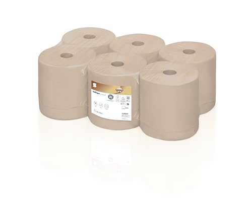 Satino PureSoft Papierhandtücher Großrolle - 2-lagig mit 170m Lauflänge für lange Serviceintervalle - weich, umweltschonend und nachhaltig aus recyceltem Karton / Verpackungsmaterial Satino PureSoft Papierhandtücher Großrolle - 2-lagig mit 170m Lauflänge für lange Serviceintervalle - weich, umweltschonend und nachhaltig aus recyceltem Karton / Verpackungsmaterial von Satino