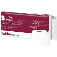 Satino Toilettenpapier HiLine SuperSoft Chamomile 3-lagig, 8 Rollen von Satino