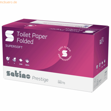 Satino Toilettenpapier Prestige 065770 gefaltet 30x200 Blatt von Satino