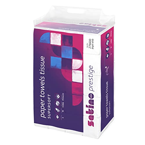Satino by WEPA Prestige Handtuchpapier - 276600 - PT2-kompatibel - 3000 Blatt - 2-lagig - Zellstoff von Satino