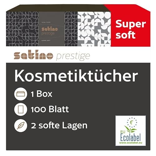 Satino by WEPA Prestige Kosmetiktücher in der Flachbox - Box in vier verschiedenen Designs mit 100 Papiertücher supersoft, 2-lagig für jeden Hauttyp geeignet Satino by WEPA Prestige Kosmetiktücher in der Flachbox - Box in vier verschiedenen Designs mit 100 Papiertücher supersoft, 2-lagig für jeden Hauttyp geeignet von Satino