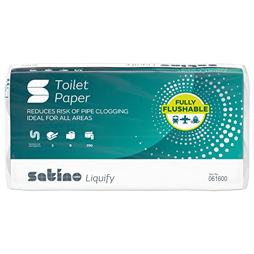 WEPA liquify Camping Toilettenpapier selbstauflösend - ideal für Boot, Camping, Wohnmobil, Outdoor, Kreuzfahrtschiff, Reisen - 8 Rollen mit je 250 Blatt 2-lagig - made in Germany WEPA liquify Camping Toilettenpapier selbstauflösend - ideal für Boot, Camping, Wohnmobil, Outdoor, Kreuzfahrtschiff, Reisen - 8 Rollen mit je 250 Blatt 2-lagig - made in Germany von Satino