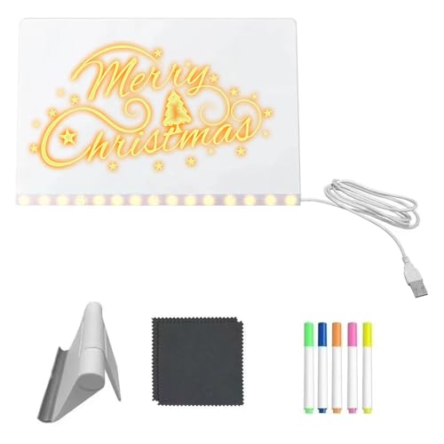 Satiskid LED-Notiztafel mit 7 Farben, 30 x 20 cm, Acryl, trocken abwischbare Tafel mit Licht, LED-Zeichen-Schreibtafel für Kinder, beleuchtetes Nachrichten-Notizbrett mit Ständer für Zimmer/Geschäft Satiskid LED-Notiztafel mit 7 Farben, 30 x 20 cm, Acryl, trocken abwischbare Tafel mit Licht, LED-Zeichen-Schreibtafel für Kinder, beleuchtetes Nachrichten-Notizbrett mit Ständer für Zimmer/Geschäft von Satiskid