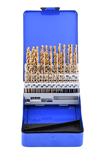 HSS Spiralbohrer Satz 1-6mm 0.1mm Metallbohrer titanitriert Tin 51-tlg mini Set HSS Spiralbohrer Satz 1-6mm 0.1mm Metallbohrer titanitriert Tin 51-tlg mini Set von Satra