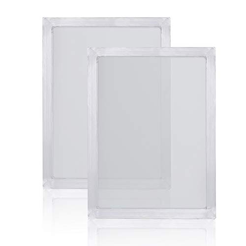 Siebdruckrahmen aus Aluminium mit 43T/110 weißem Netz, für Siebdruck, 25,4 x 35,6 cm, 2 Stück von Sattie