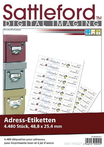 Sattleford Flaschenetiketten: 1000 Adress-Etiketten 99,1 x 57 mm für Laser/Inkjet (Labeldrucker Etiketten, Adressaufkleber Drucker, Druckerpapier) von Sattleford