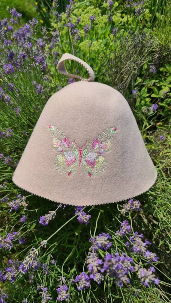 Saunahut Mit Schmetterling Saunahut Mit Schmetterling von Saunaworld