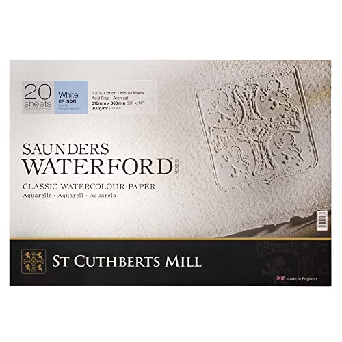 Saunders Wc Block 140 Pfund, 14 x 20 cm, Weiß von SAUNDERS WATER FORD SERIES