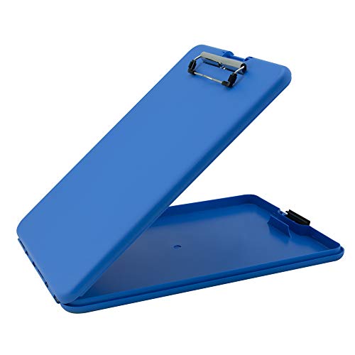 Saunders Slimmate Kunststoff Aufbewahrungsbox Klemmbrett, Letter Größe (21,6 x 30,5 cm) blau von Saunders