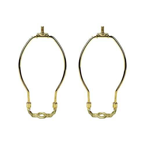 Savagrow 2 Stück 17,8 cm schwere Lampenschirme mit Kugel für Tisch- und Stehlampen, goldfarben von Savagrow
