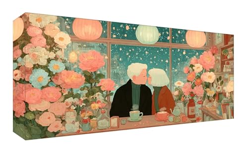 Diamond Painting Erwachsene Groß 100x200 cm Diamant Painting Bilder Blume Diamant Kunst Malerei Stickerei Set Kreuzstich Bilder Kinder, als Geschenke Weihnachten und Home Wand Dekor Älteres Paar t-190 von Saweefog