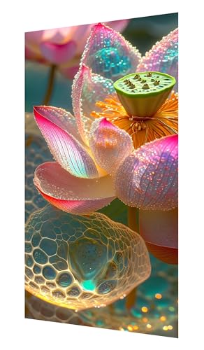 Diamond Painting Traum, 5D Lotus Diamant Painting Bilder Erwachsene, DIY Vollbohrer Cross Stickerei Diamant Kunst Malerei, Diamond Painting Groß XXL für Zimmer Wanddeko Bastel Geschenk 30x60cm P-338 Diamond Painting Traum, 5D Lotus Diamant Painting Bilder Erwachsene, DIY Vollbohrer Cross Stickerei Diamant Kunst Malerei, Diamond Painting Groß XXL für Zimmer Wanddeko Bastel Geschenk 30x60cm P-338 von Saweefog