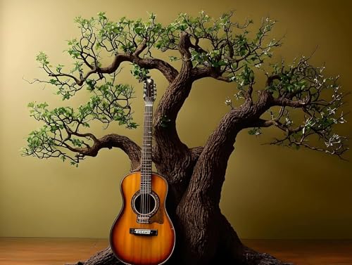 Malen Nach Zahlen Erwachsene, Paint by Numbers Baum Gitarre Malen Nach Zahlen Kinder, DIY mit Pinseln und Acrylfarben Handgemalt Ölgemälde Leinwand für Home Decor, Geschenk für Mädchen, 40x50cm M-411 Malen Nach Zahlen Erwachsene, Paint by Numbers Baum Gitarre Malen Nach Zahlen Kinder, DIY mit Pinseln und Acrylfarben Handgemalt Ölgemälde Leinwand für Home Decor, Geschenk für Mädchen, 40x50cm M-411 von Saweefog