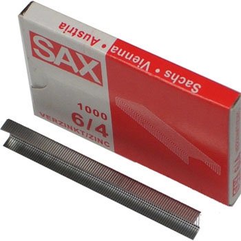 Heftklammern, verzinkt, PG=PG=1000ST, Sorte 6/4 vz von Sax