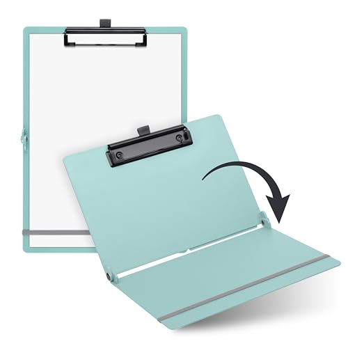 SAX Faltbares Klemmbrett, Aqua, Clipboard, A4 auf A5, hoch- und Querformat, ideal für Reisen und Business, für 30 Blatt, inkl. elastischem Verschlussband und Stiftschlaufe, langlebig & stoßfest SAX Faltbares Klemmbrett, Aqua, Clipboard, A4 auf A5, hoch- und Querformat, ideal für Reisen und Business, für 30 Blatt, inkl. elastischem Verschlussband und Stiftschlaufe, langlebig & stoßfest von Sax