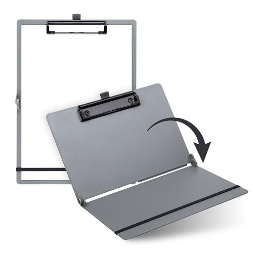 SAX Faltbares Klemmbrett, Grau, Clipboard, A4 auf A5, hoch- und Querformat, ideal für Reisen und Business, für 30 Blatt, inkl. elastischem Verschlussband und Stiftschlaufe, langlebig & stoßfest SAX Faltbares Klemmbrett, Grau, Clipboard, A4 auf A5, hoch- und Querformat, ideal für Reisen und Business, für 30 Blatt, inkl. elastischem Verschlussband und Stiftschlaufe, langlebig & stoßfest von Sax