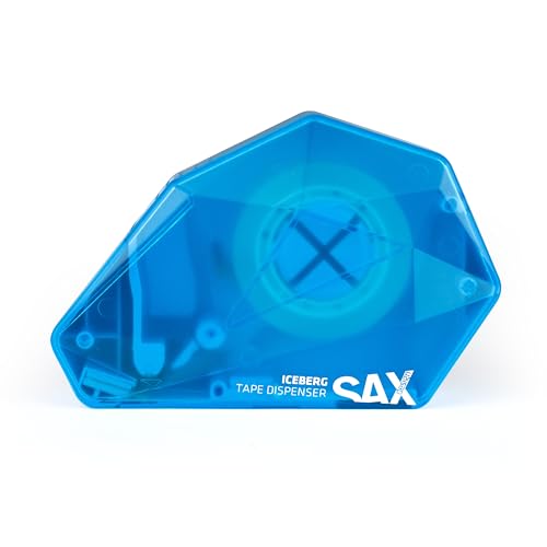 SAX ICEBERG Einhand-Klebebandabroller, Blau, inkl. 1 x Klebeband, Einhand-Bedienung, für Längenkontrollen beim Kleben, Staubabdeckung für sauberes Klebeband SAX ICEBERG Einhand-Klebebandabroller, Blau, inkl. 1 x Klebeband, Einhand-Bedienung, für Längenkontrollen beim Kleben, Staubabdeckung für sauberes Klebeband von Sax