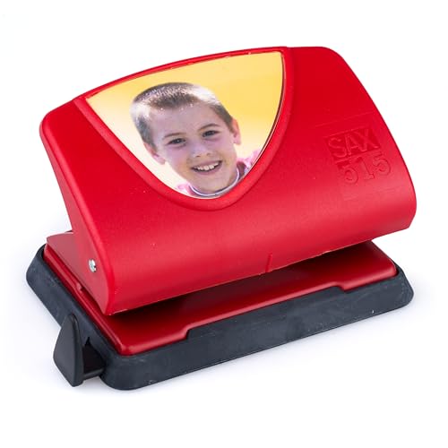 SAX "PhotoPunch", Rot, für 15 Blatt, Personalisierbar, verstellbare und formstabile Anlegeschiene, inkl. Auffangschale, geeignet für Schule und Büro SAX "PhotoPunch", Rot, für 15 Blatt, Personalisierbar, verstellbare und formstabile Anlegeschiene, inkl. Auffangschale, geeignet für Schule und Büro von Sax