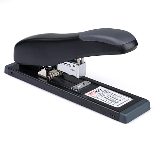 SAX Starkhefter, für Heftklammern 23/10, für 100 Blatt, max. Tiefe 55mm, geschlossene Heftung, robustes und stabiles Material, stilvolles und modernes Design von Sax