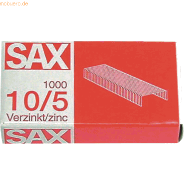 Sax Heftklammern 10/5 verzinkt VE=1000 Stück von Sax