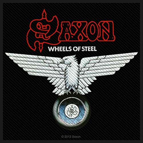 SAXON Aufnäher WHEELS OF STEEL Patch 10 x 9,5 cm Heavy Metal von Saxon