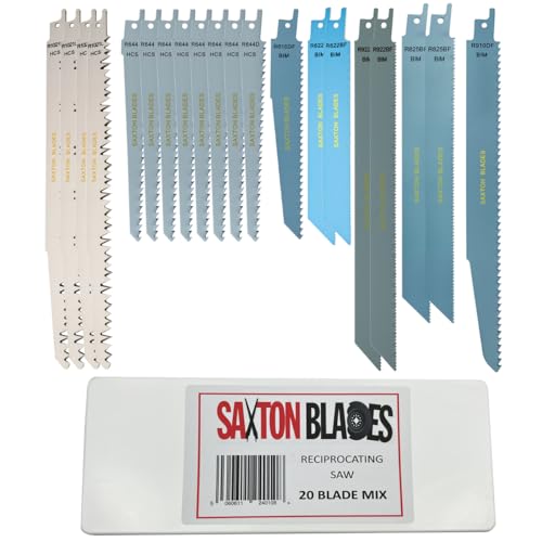 20-Klingen-Säbelsäge von Saxton Blades, für Holz und Metall, perfekt für Bosch, Dewalt, Makita - RPR20MXA von Saxton Blades