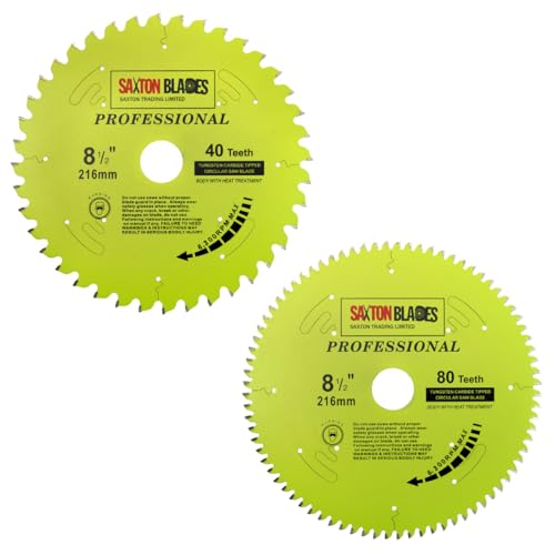 Saxton TCT216MXAPRO Professional Range TCT Rundmesser, 216 mm, Packung A von Saxton Blades