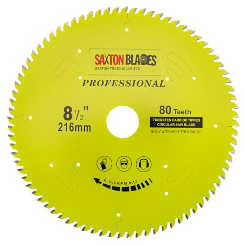 TCT21680TPRO Saxton Professional Range TCT Kreissägeblatt 216 mm x 80 T x 30 mm Bohrung, 16, 20, 25 mm Reduzierringe TCT21680TPRO Saxton Professional Range TCT Kreissägeblatt 216 mm x 80 T x 30 mm Bohrung, 16, 20, 25 mm Reduzierringe von Saxton Tools