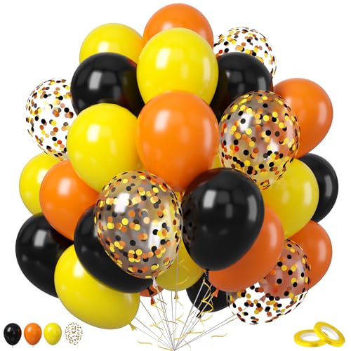 Bau-Luftballons, 50 Stück, 30,5 cm, Orange, Schwarz, Gelb, Latex-Party-Ballons für Kinder, Jungen, Baugeburtstag, Bagger, Party, Babyparty, Transport, Dekorationen Bau-Luftballons, 50 Stück, 30,5 cm, Orange, Schwarz, Gelb, Latex-Party-Ballons für Kinder, Jungen, Baugeburtstag, Bagger, Party, Babyparty, Transport, Dekorationen von Saxuxu